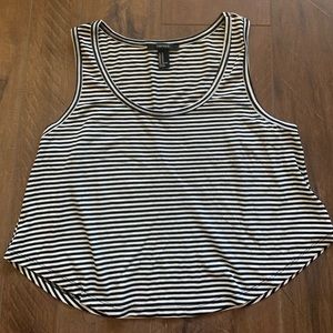 Black and white striped tank top